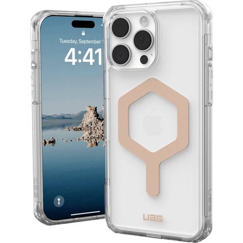Urban Armor Gear Plyo MagSafe Case Backcover Apple iPhone 16 Pro Max Ice, Transparent, Rose Gold MagSafe kompatibel 1144...