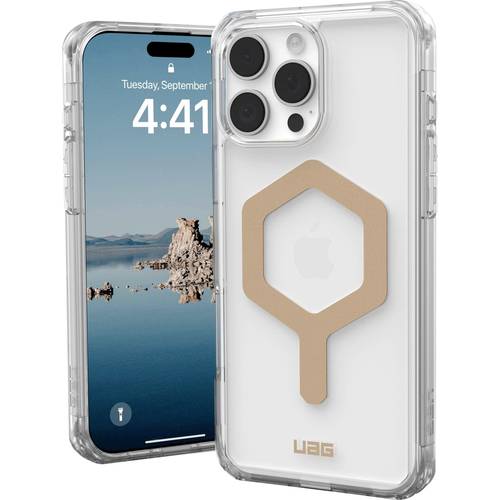 Urban Armor Gear Plyo MagSafe Case Backcover Apple iPhone 16 Pro Max Ice, Transparent, Gold MagSafe kompatibel 114481114...
