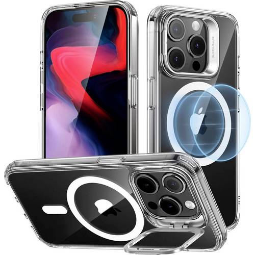 Thumbnail - ESR Classic Hybrid HaloLock Case + Stash Stand Backcover Apple iPhone 15 Pro Transparent MagSafe kompatibel 1A6740102