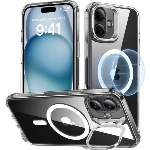 Thumbnail - ESR Classic Hybrid HaloLock Case + Stash Stand Backcover Apple iPhone 16 Transparent MagSafe kompatibel 1A7470102