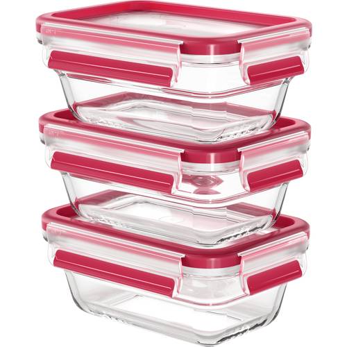 Thumbnail - Emsa Clip & Close Frischhaltedose 0.45 l, 0.45 l, 0.45 l 3er Set Glas mit Deckel, spülmaschinenfest, mit Klickverschluss...