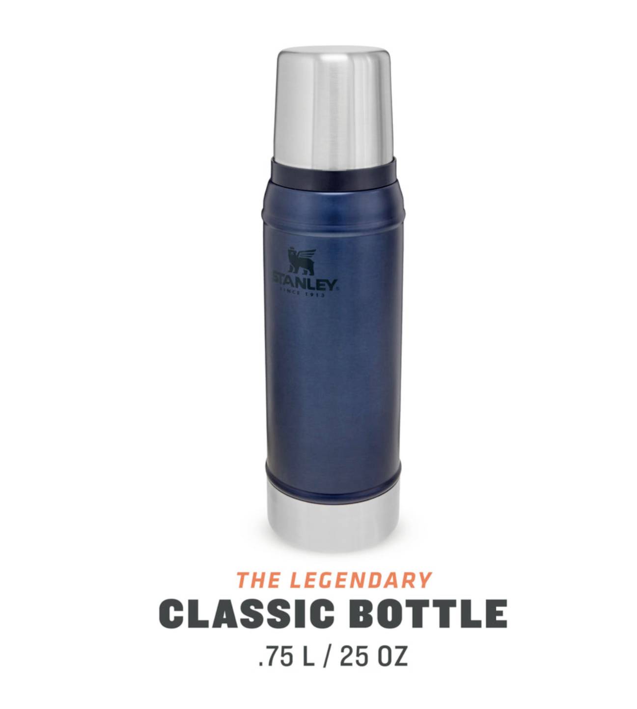 Thermosflasche 'Stanley The Legendary Classic Bottle', dunkelblau, Edelstahl, 0,75 Liter, 25 oz. 