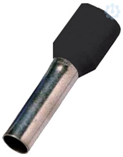 Intercable 180763 Aderendhülse 1.5 mm² Teilisoliert Schwarz 1 St.