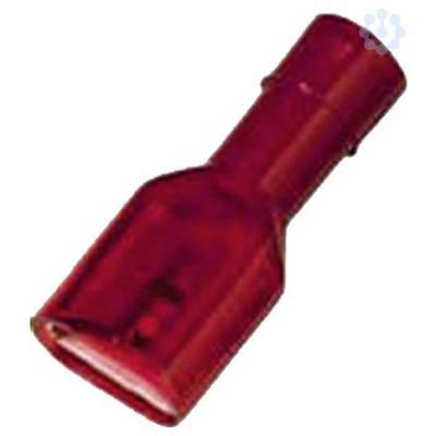 Intercable 180855 Flachsteckhülse Steckbreite: 6.30 mm Steckdicke: 0.80 mm Vollisoliert Rot 1 St.-0