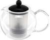 bodum ASSAM F/PLST 0.5 Liter Teebereiter Transparent, Schwarz