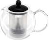 bodum ASSAM F/PLST 1 Liter Teebereiter Transparent, Schwarz