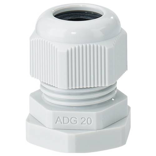 Hensel 36001078 Kabelverschraubung schlagfest, mit Gegenmutter, mit Zugentlastung, mit Dichtung M20 Kunststoff Grau 1 St...