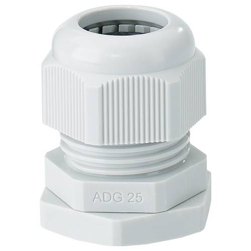 Hensel 36001079 Kabelverschraubung schlagfest, mit Gegenmutter, mit Zugentlastung, mit Dichtung M25 Kunststoff Grau 1 St...