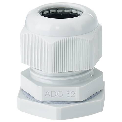 Hensel 36001080 Kabelverschraubung schlagfest, mit Gegenmutter, mit Zugentlastung, mit Dichtung M32 Kunststoff Grau 1 St...