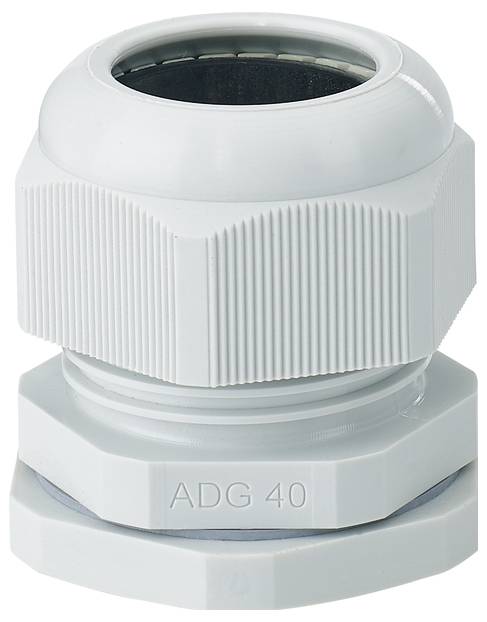 Hensel 36001081 Kabelverschraubung schlagfest, mit Gegenmutter, mit Zugentlastung, mit Dichtung M40 Kunststoff Grau 1 St...