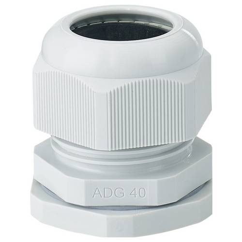 Hensel 36001081 Kabelverschraubung schlagfest, mit Gegenmutter, mit Zugentlastung, mit Dichtung M40 Kunststoff Grau 1 St...