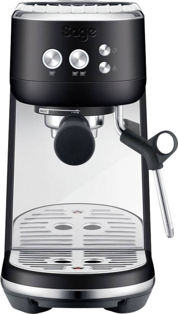 Sage Espresso Maschine the Bambino black Espressomaschine mit Siebträger Schwarz 1600 W mit Heißwasserauslass
