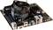 Nahaufnahme eines Computer-Motherboards mit installierter CPU-Kühlung. Sichtbar sind mehrere USB-Anschlüsse und Audio-Ports.
