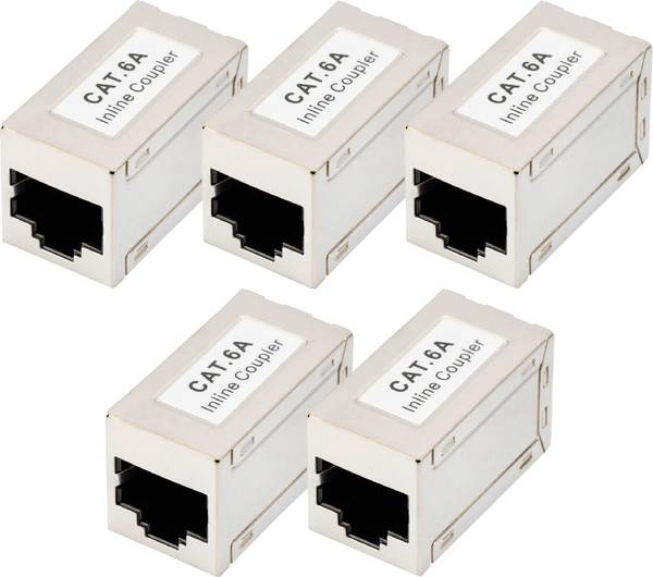 Digitus DN-93905-5 RJ45 Kupplungsgehäuse Polzahl Sensoren 8 Silber 5 St.