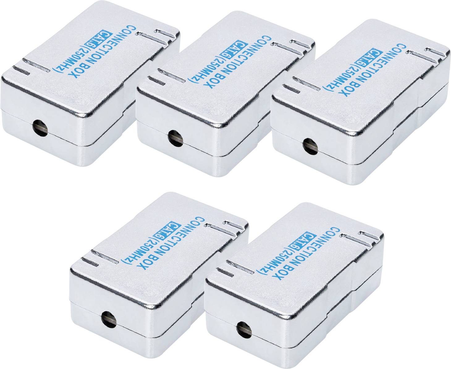 Digitus RJ45 Netzwerk Adapter CAT 6 Grau, Grau-Blau 5 St.