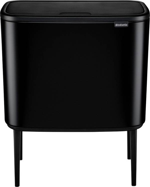 brabantia Bo Touch Bin 31 62 03 Mülleimer 34 l Stahl (L x B x H) 312 x 540 x 680 mm Schwarz One-Touch-Deckelöffnung 1 St.