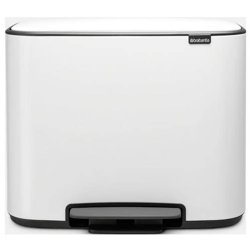 brabantia Bo 121005 Treteimer 33 l Stahl (L x B x H) 363 x 540 x 440 mm Weiß Fuß-Tretmechanik 1 St.