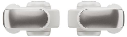 Zwei weiße, ovale, magnetische Scharniere, die nebeneinander liegen, vermutlich als Teil eines Möbelstücks oder Geräts.