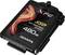 'Solid-State-Drive (SSD) ADATA XPG 480GB. Schwarz mit rotem Flammenmuster. Angeschrieben mit 2.5” SATA 6Gb/s SX930.'