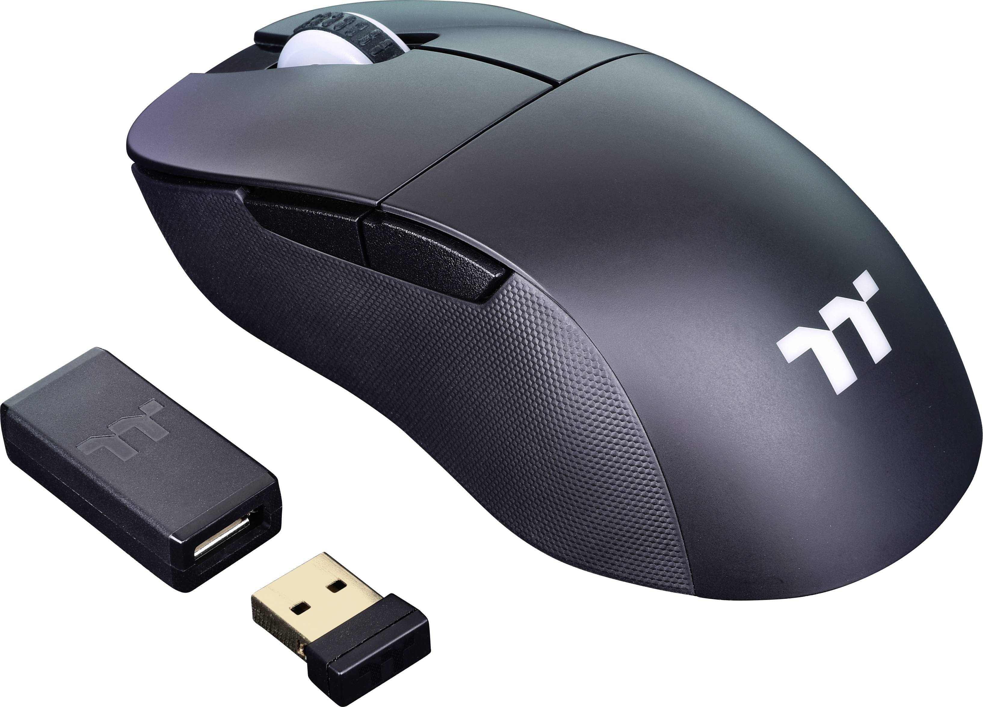 Thermaltake GMO Damysus Wireless RGB Black Gaming-Maus Funk, Bluetooth® Optisch 6 Tasten 19000 dpi