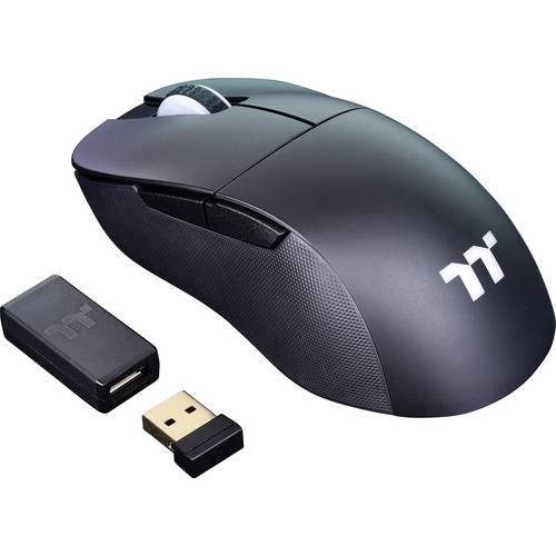 Thermaltake GMO Damysus Wireless RGB Black Gaming-Maus Funk, Bluetooth® Optisch 6 Tasten 19000 dpi