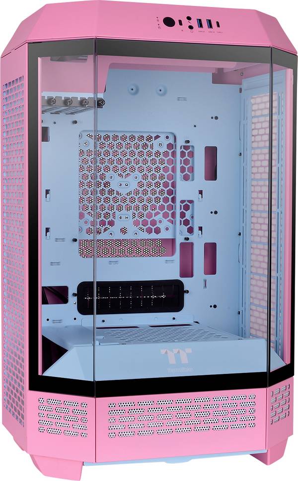 Thermaltake The Tower 200 Bubble Pink Tower PC-Gehäuse  Rosa Seitenfenster