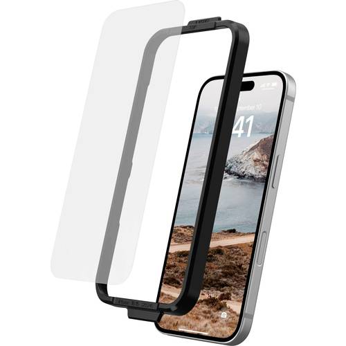 Urban Armor Gear Tempered Glass Displayschutzglas Apple iPhone 16, iPhone 15 1 St. Anti-Fingerprint, kratzfest 14436511N...