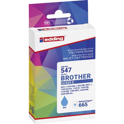 Edding Druckerpatrone ersetzt Brother LC-223C Kompatibel Cyan EDD-547 18-547-01