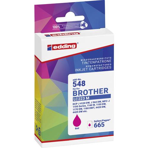 Edding Druckerpatrone ersetzt Brother LC-223M Kompatibel Magenta EDD-548 18-548-01