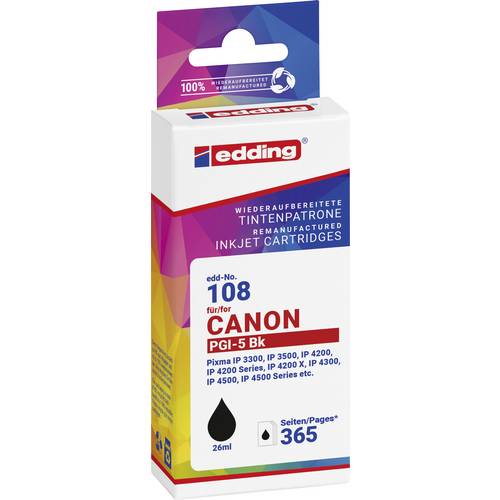 Edding Druckerpatrone ersetzt Canon PGI-5BK Kompatibel Schwarz EDD-108 18-108-01