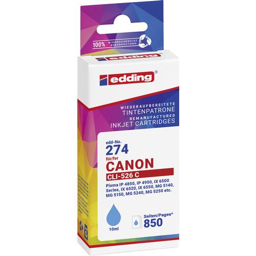 Edding Druckerpatrone ersetzt Canon CLI-526C Kompatibel Cyan EDD-274 18-274-01