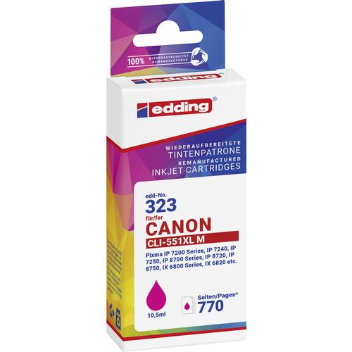 Edding Druckerpatrone ersetzt Canon CLI-551XL Kompatibel Magenta EDD-323 18-323-01