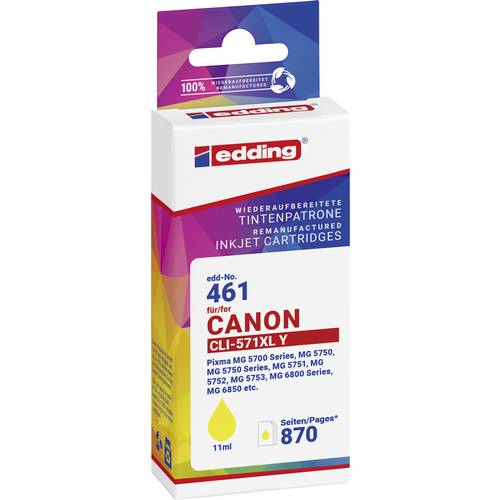 Edding Druckerpatrone ersetzt Canon CLI-571XL Kompatibel Gelb EDD-461 18-461-01