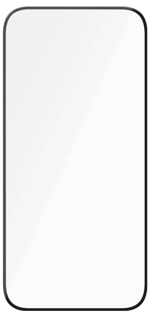 Ein leeres Smartphone-Display mit schwarzem Rahmen.