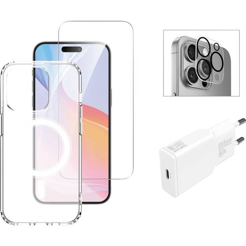 Thumbnail - 4Smarts 3in1 Premium Starter Set Backcover Apple iPhone 16 Pro Transparent Induktives Laden 541177