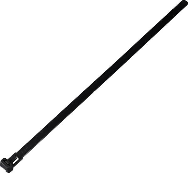 TRU COMPONENTS TC-13340652 TC-RT-250-7.6-B Kabelbinder 250 mm 7.6 mm Schwarz Lösbar, chemische Beständigkeit, UV-stabilisiert 100 St.