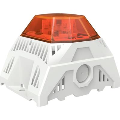 Ein roter Alarmblitz in einem weißen Gehäuse, das auf einem Gerät montiert ist. Es signalisiert optisch Warnungen oder Alarmereignisse.