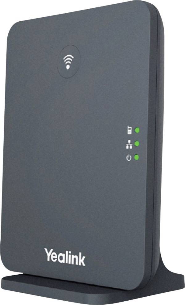 Yealink W70B DECT (Single Cell Base) DECT/VoIP Basisstation  Anzahl Nebenstellen (FXS): 20  Anzahl Systemtelefone: 10
