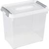 Curver 243859 Aufbewahrungsbox HANDY stapelbar (L x B x H) 294 x 194 x 254 mm Transparent, Silber 1 St.