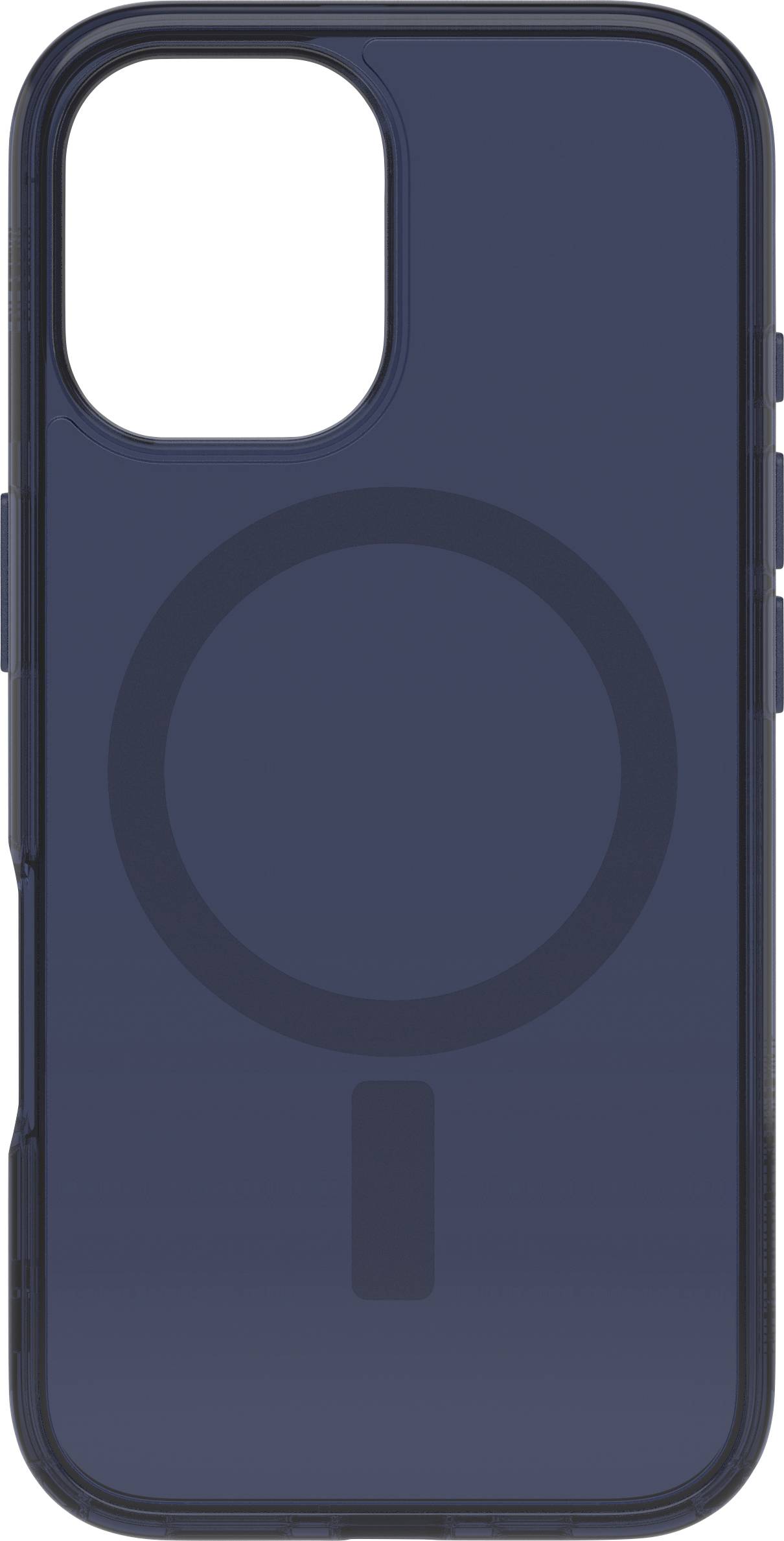 Eine dunkelblaue Handyhülle mit MagSafe-Kompatibilität, geeignet für ein Smartphone.