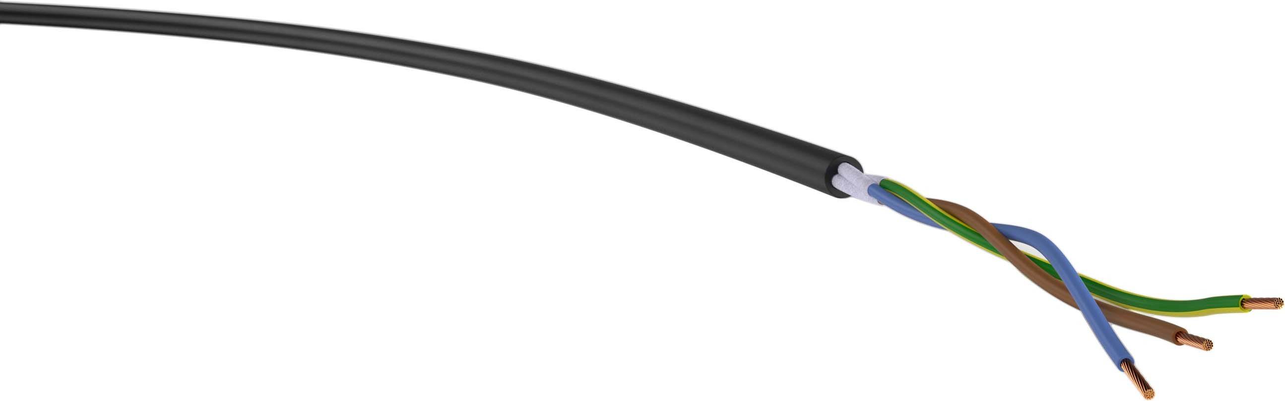 VER H07RN-F 3G 2,5 Ri. 50 Câble dénergie H07RN-F 3 G 2.50 mm² noir 50 m