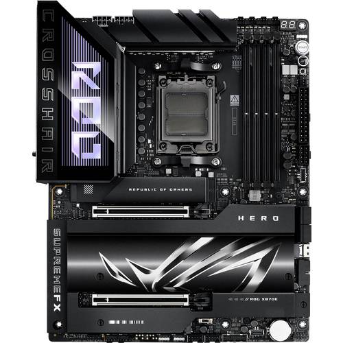 Thumbnail - Asus ASUS ROG CROSSHAIR X870E HERO (AM5) (D) Mainboard Sockel (PC) AMD® AM5 Formfaktor (Details) ATX Mainboard-Chipsatz ...