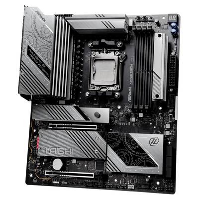 'ASRock Z790 Taichi' Hauptplatine, ATX-Format, angetrieben von einem Z790-Chipsatz, mit Kühlkörpern und leistungsstarken Komponenten.