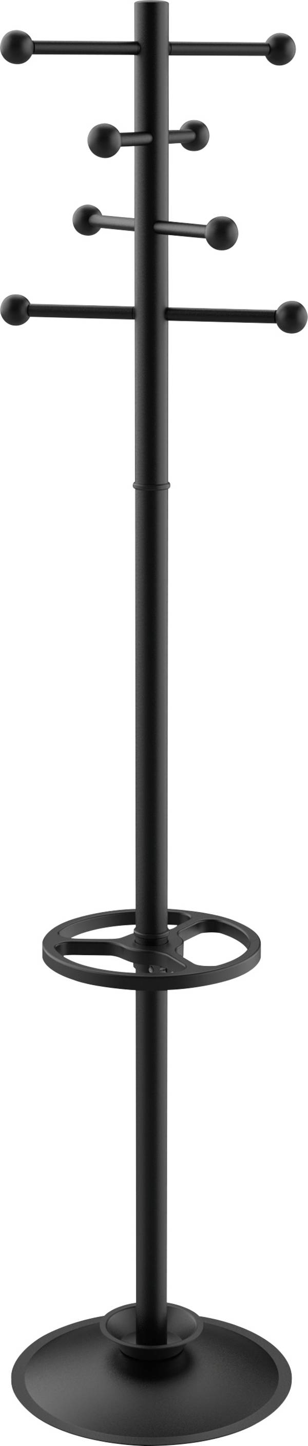 Maul Garderobenständer 9401090 MAULsaphir Anzahl der Haken: 8 (Ø x H) 36 mm x 171 mm  Schwarz (RAL 9004, matt) 1 St.