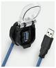Einbaudose USB-3.0 A/A F/M 90° 3,0m PVC PC mit Klappdeckel USB-3.0 A/A F/M 90° 3,0m PVC PC 493114.0300 Lütze Inhalt: 1 St.