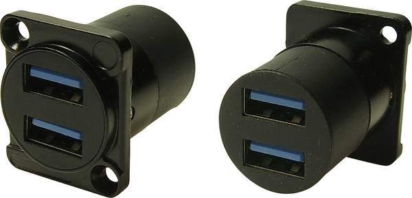 DUAL USB3.0 A-A FT BLACK METAL CSK Adapter CP30088 Cliff Inhalt: 1 St.