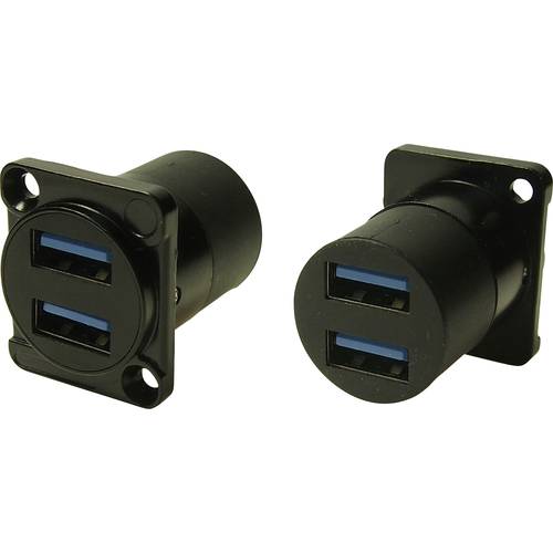 DUAL USB3.0 A-A FT BLACK METAL CSK Adapter CP30088 Cliff Inhalt: 1 St.