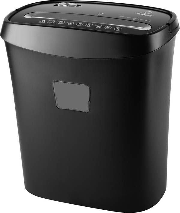 Renkforce RF-PPS-15L Aktenvernichter 5 Blatt Mikroschnitt 3 x 9 mm P-5 15 l Vernichtet auch Kreditkarte