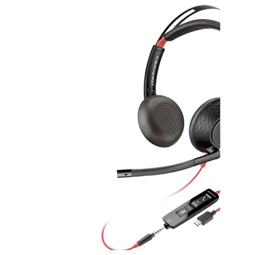 HP Poly Headset Blackwire C5220 Stereo USB- On Ear Headset kabelgebunden Stereo Schwarz Noise Cancelling Ohrbügel Comput...