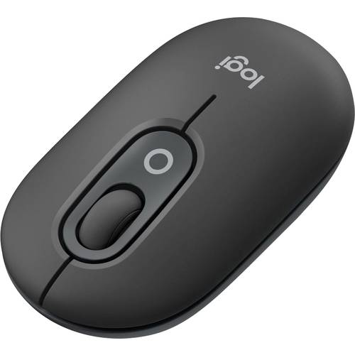 Logitech POP Maus Bluetooth® Optisch Graphit 4 Tasten 4000 dpi Easy Switch 3 Geräte, Integriertes Scrollrad